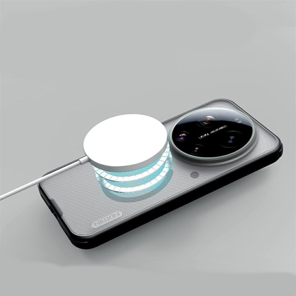 MagSafe-hoesje voor Xiaomi 17 Ultra, Nillkin, Super Shield Pro, Zwart Transparant Satiné