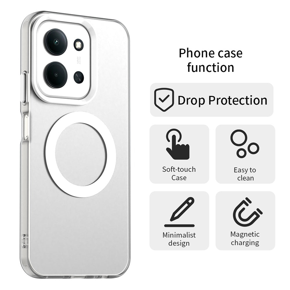 MagSafe Case for Xiaomi Poco C85 4G / Redmi 15C 5G / 15C 4G, Techsuit, CandyCase, White