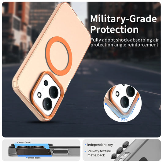 MagSafe-hoesje voor Xiaomi Poco C85 4G / Redmi 15C 5G / 15C 4G, Techsuit, CandyCase, Oranje