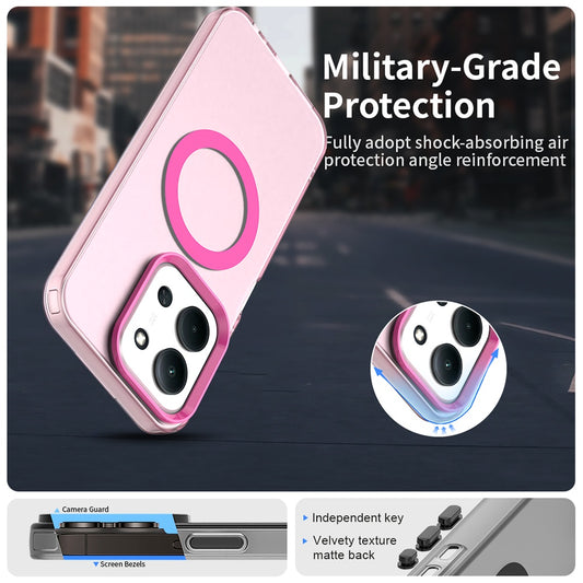 MagSafe-hoesje voor Xiaomi Poco C85 4G / Redmi 15C 5G / 15C 4G, Techsuit, CandyCase, Roze