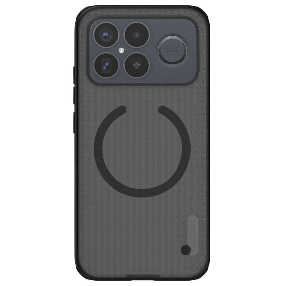 Coque MagSafe pour Xiaomi Poco F8 Ultra, Nillkin, Super Shield Pro, Noire Transparente Satinée