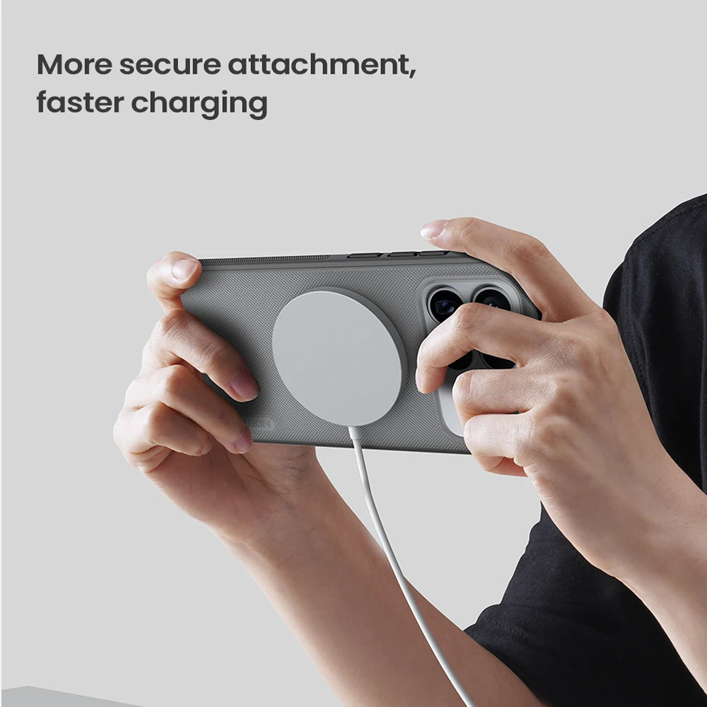 Coque MagSafe pour Xiaomi Poco F8 Ultra, Nillkin, Super Shield Pro, Noire Transparente Satinée