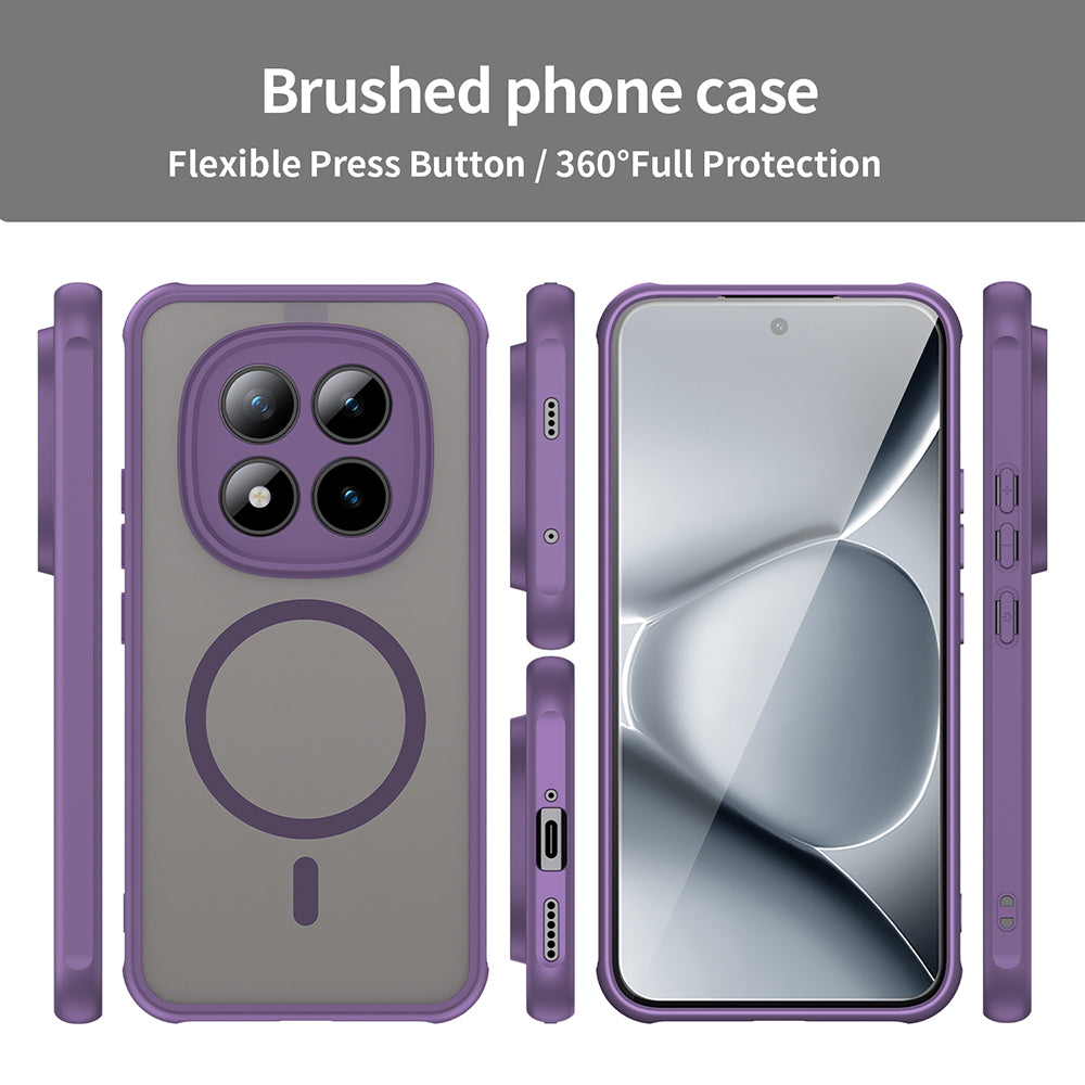 MagSafe hoesje voor Xiaomi Poco M8 Pro / Redmi Note 15 Pro+ 5G, Techsuit, HaloFrost II, Paars