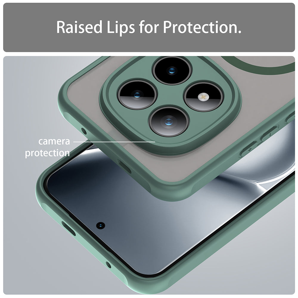 MagSafe hoesje voor Xiaomi Poco M8 Pro / Redmi Note 15 Pro+ 5G, Techsuit, HaloFrost II, Groen