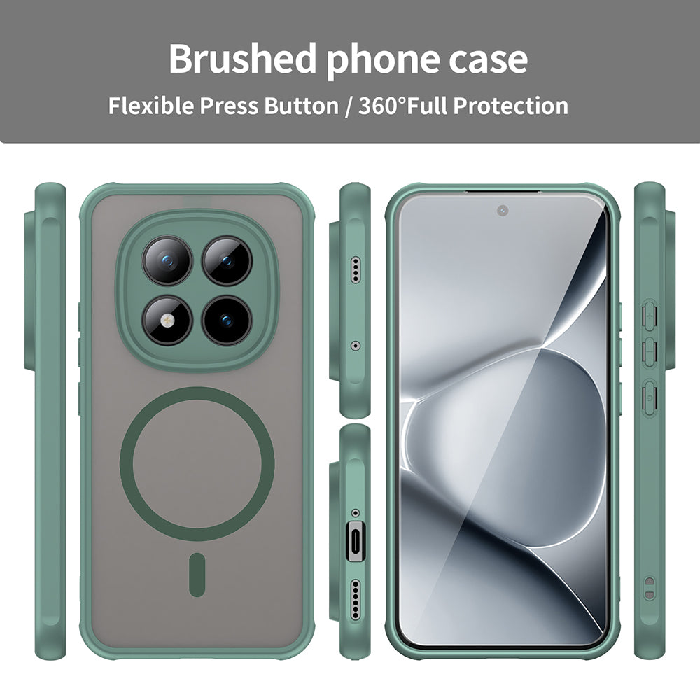 MagSafe hoesje voor Xiaomi Poco M8 Pro / Redmi Note 15 Pro+ 5G, Techsuit, HaloFrost II, Groen