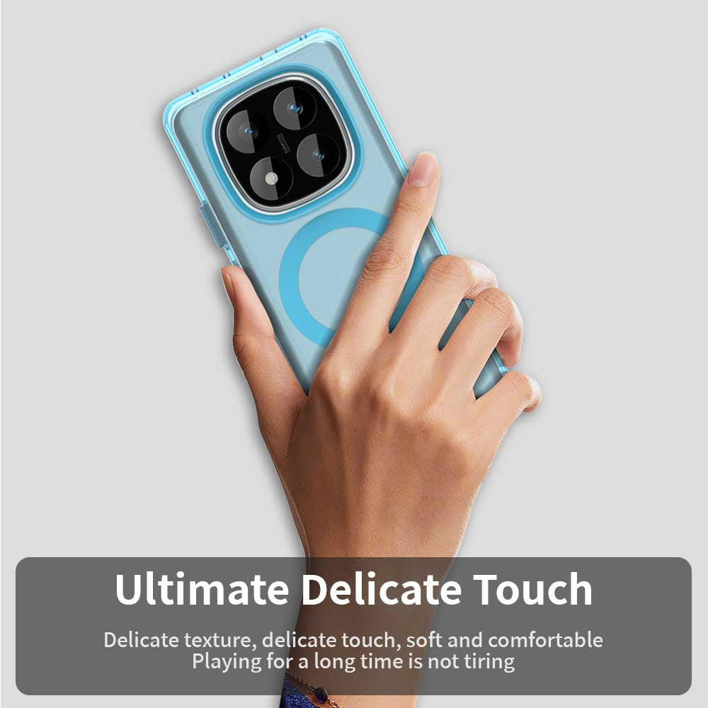 Coque MagSafe pour Xiaomi Poco X7 / Redmi Note 14 Pro 5G, Techsuit, CandyCase, Bleue
