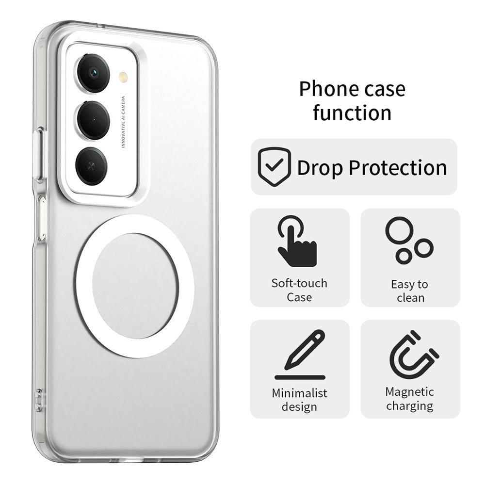 Housse MagSafe pour Xiaomi Redmi 15 5G / 15 4G, Techsuit, CandyCase, Blanche