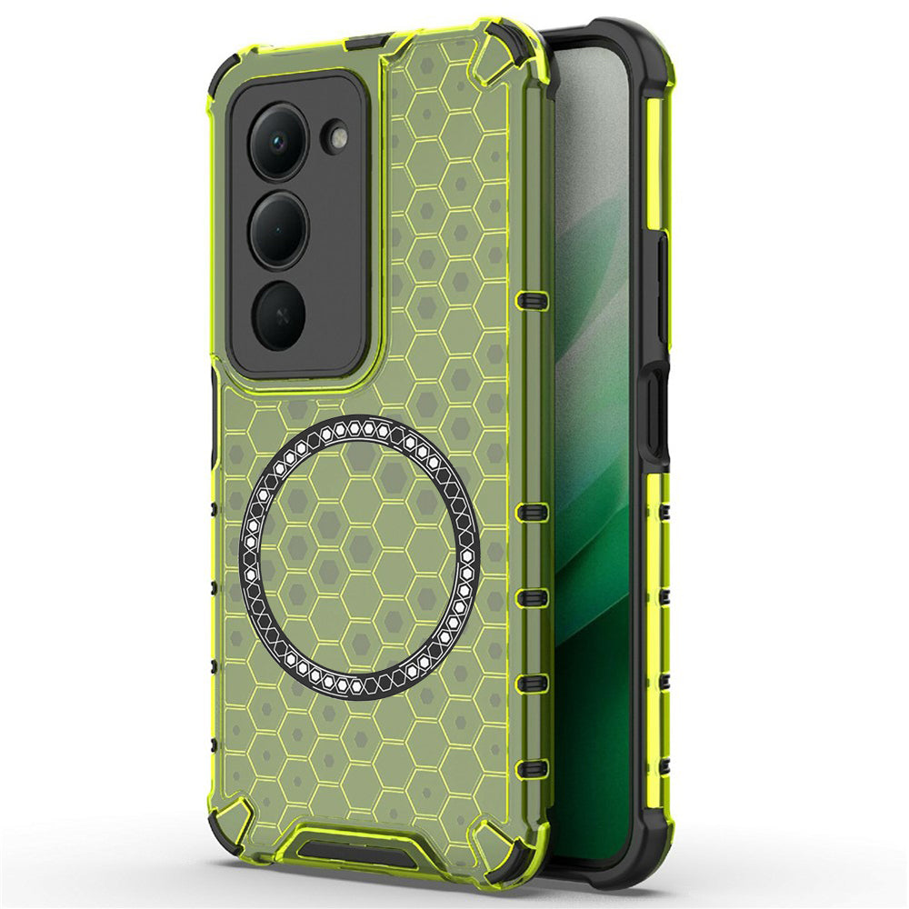 Coque MagSafe pour Xiaomi Redmi 15 5G / 15 4G, Techsuit, HoneyComb Shield, Vert