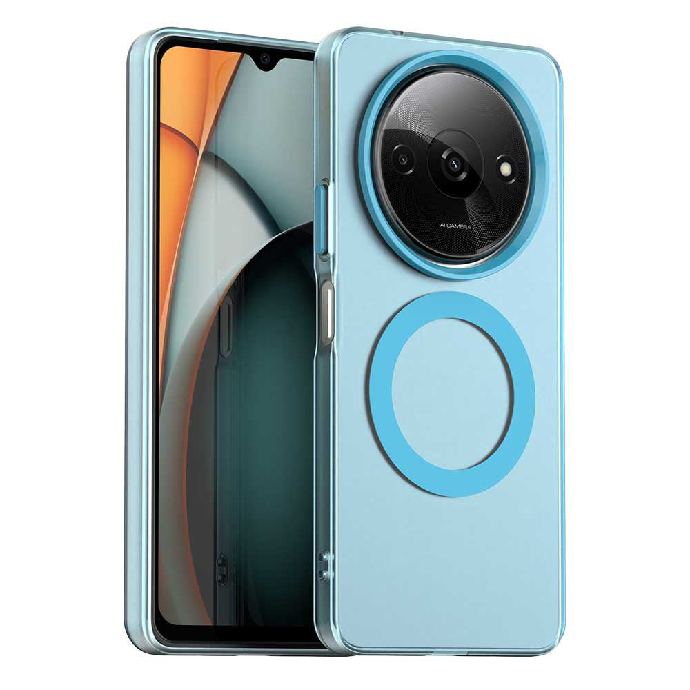 Coque MagSafe pour Xiaomi Redmi A3x / A3, Techsuit, CandyCase, Bleue