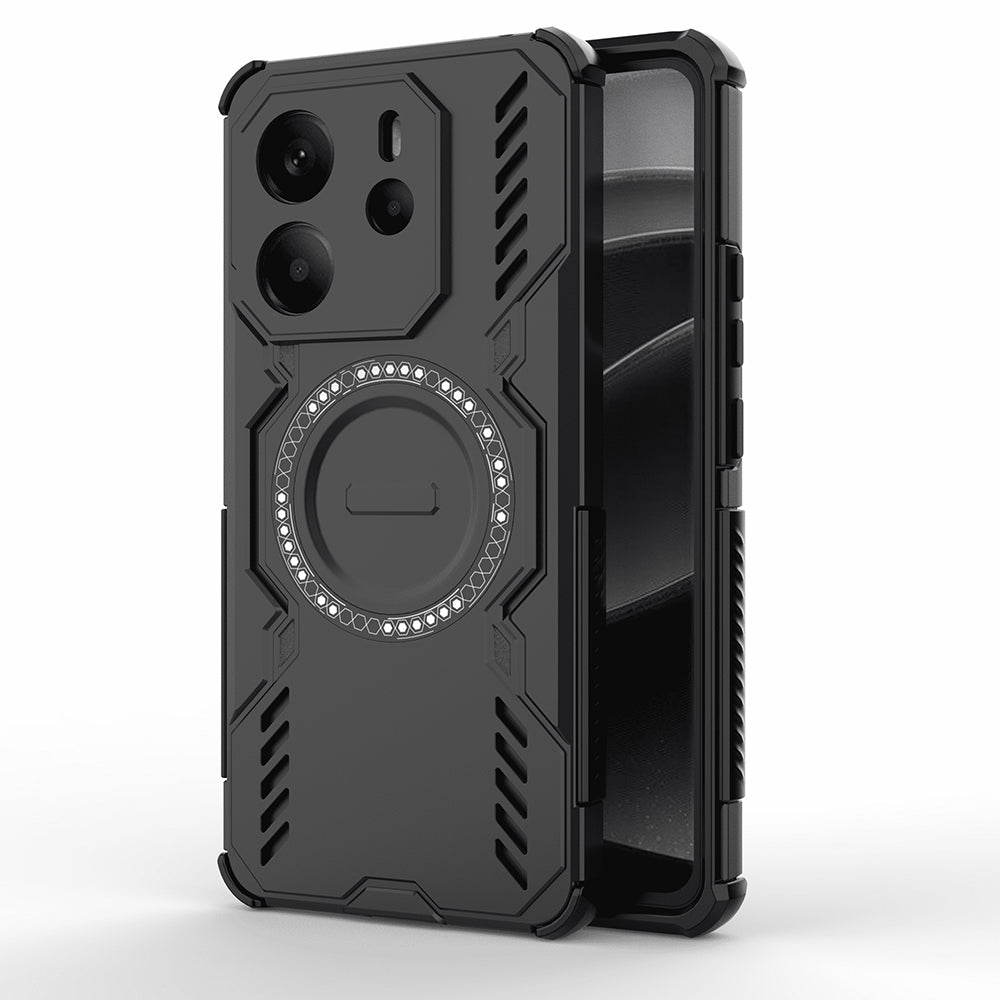 Coque MagSafe pour Xiaomi Redmi Note 14 4G (Régional), Techsuit, ArmorMag, Noire