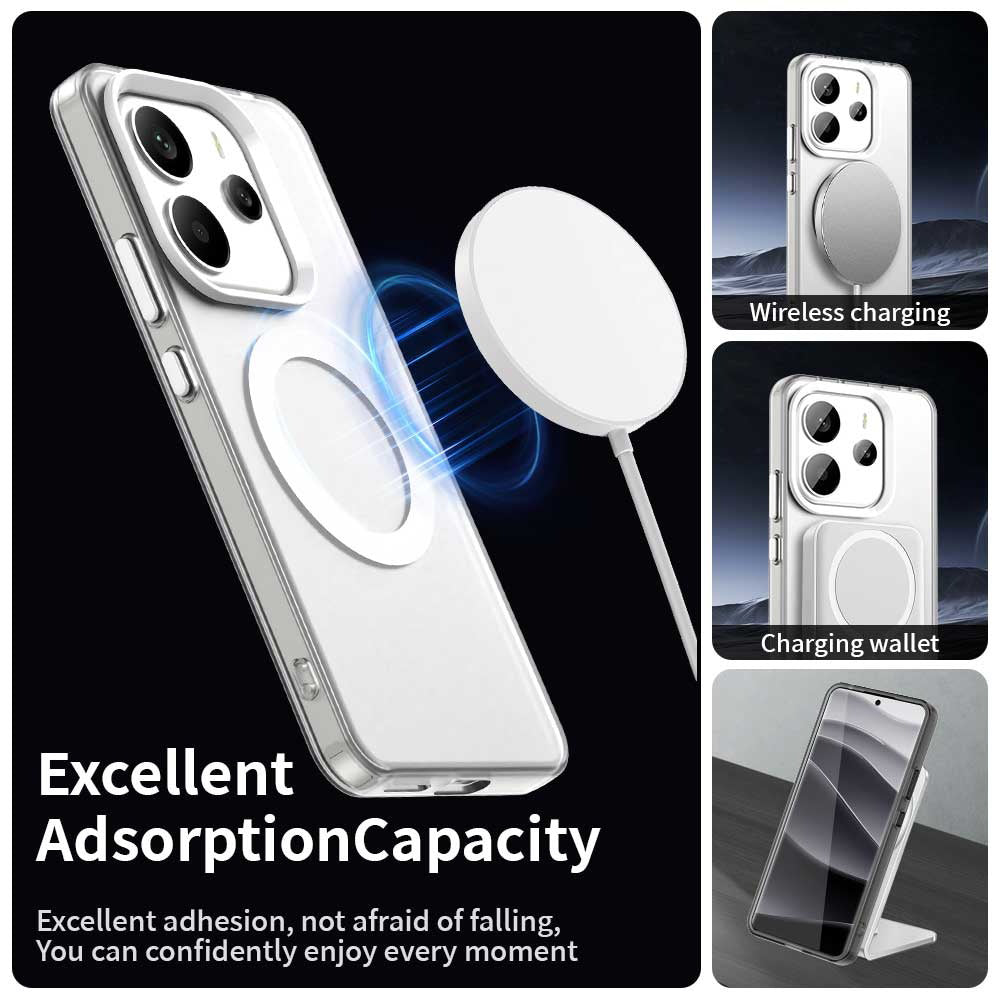Coque MagSafe pour Xiaomi Redmi Note 14 4G (Régional), Techsuit, CandyCase, Blanche