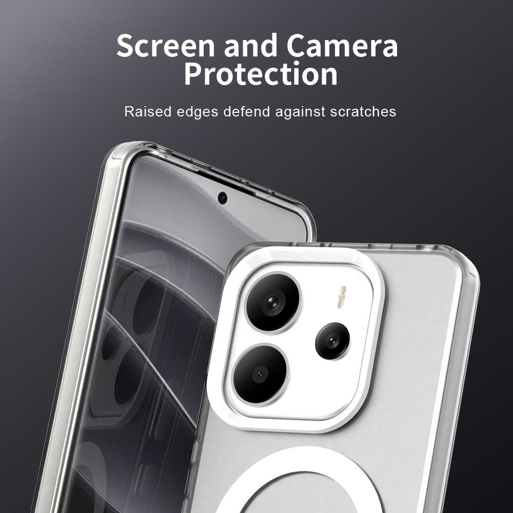Coque MagSafe pour Xiaomi Redmi Note 14 4G (Régional), Techsuit, CandyCase, Blanche