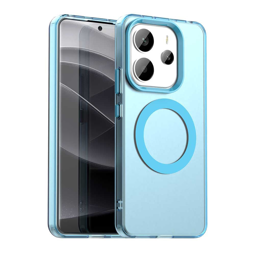 Coque MagSafe pour Xiaomi Redmi Note 14 4G (Régional), Techsuit, CandyCase, Bleue