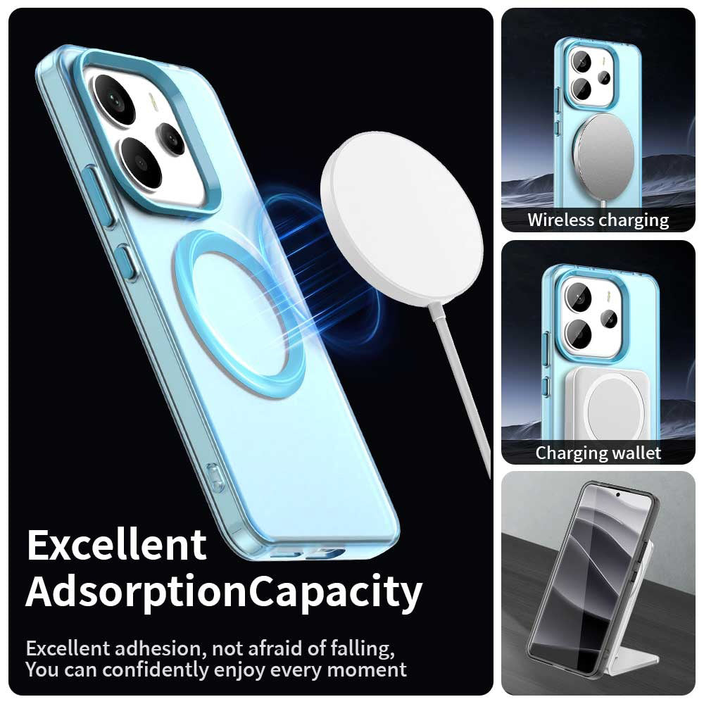 Coque MagSafe pour Xiaomi Redmi Note 14 4G (Régional), Techsuit, CandyCase, Bleue