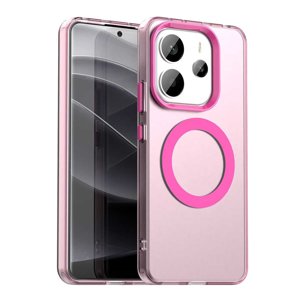 Coque MagSafe pour Xiaomi Redmi Note 14 4G (Régional), Techsuit, CandyCase, Rose