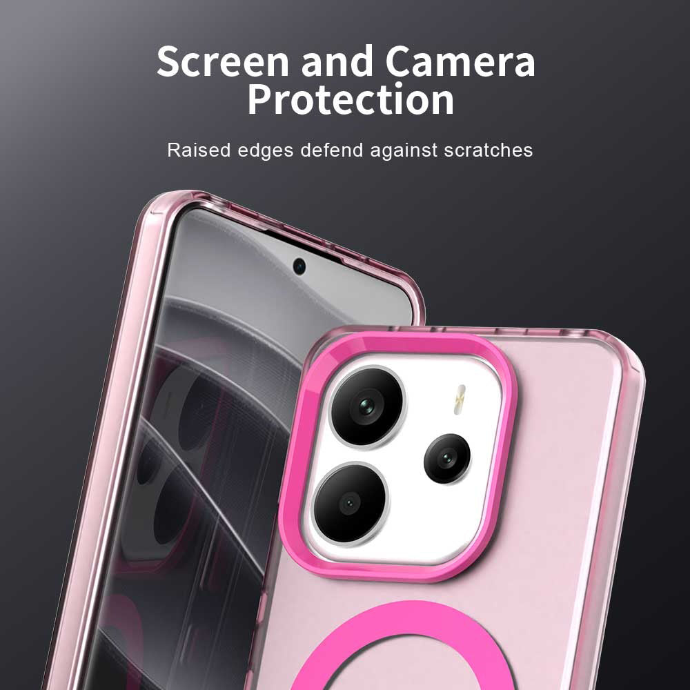 Coque MagSafe pour Xiaomi Redmi Note 14 4G (Régional), Techsuit, CandyCase, Rose