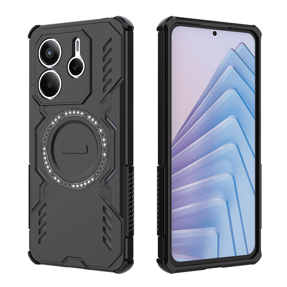 Coque MagSafe pour Xiaomi Redmi Note 14 5G, Techsuit, ArmorMag, Noire