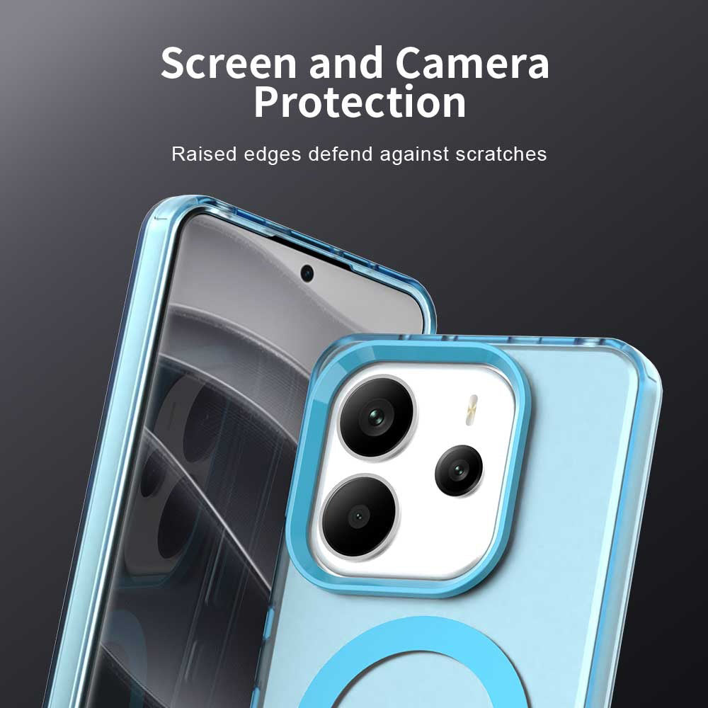 Coque MagSafe pour Xiaomi Redmi Note 14 5G, Techsuit, CandyCase, Bleue