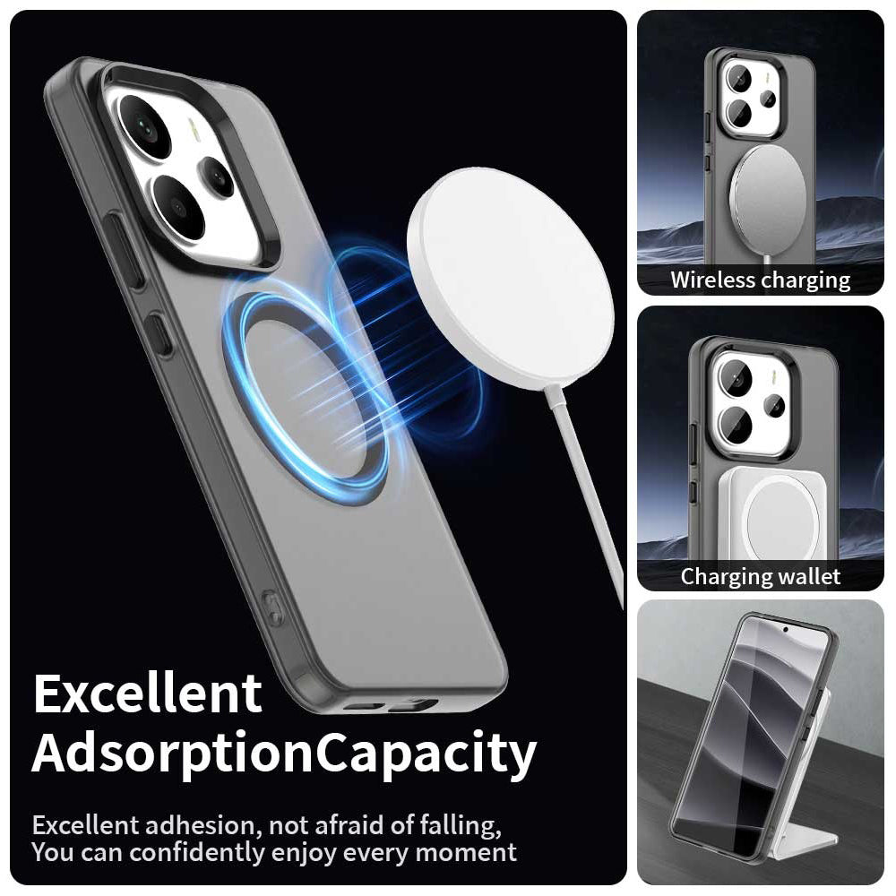 Coque MagSafe pour Xiaomi Redmi Note 14 5G, Techsuit, CandyCase, Noire