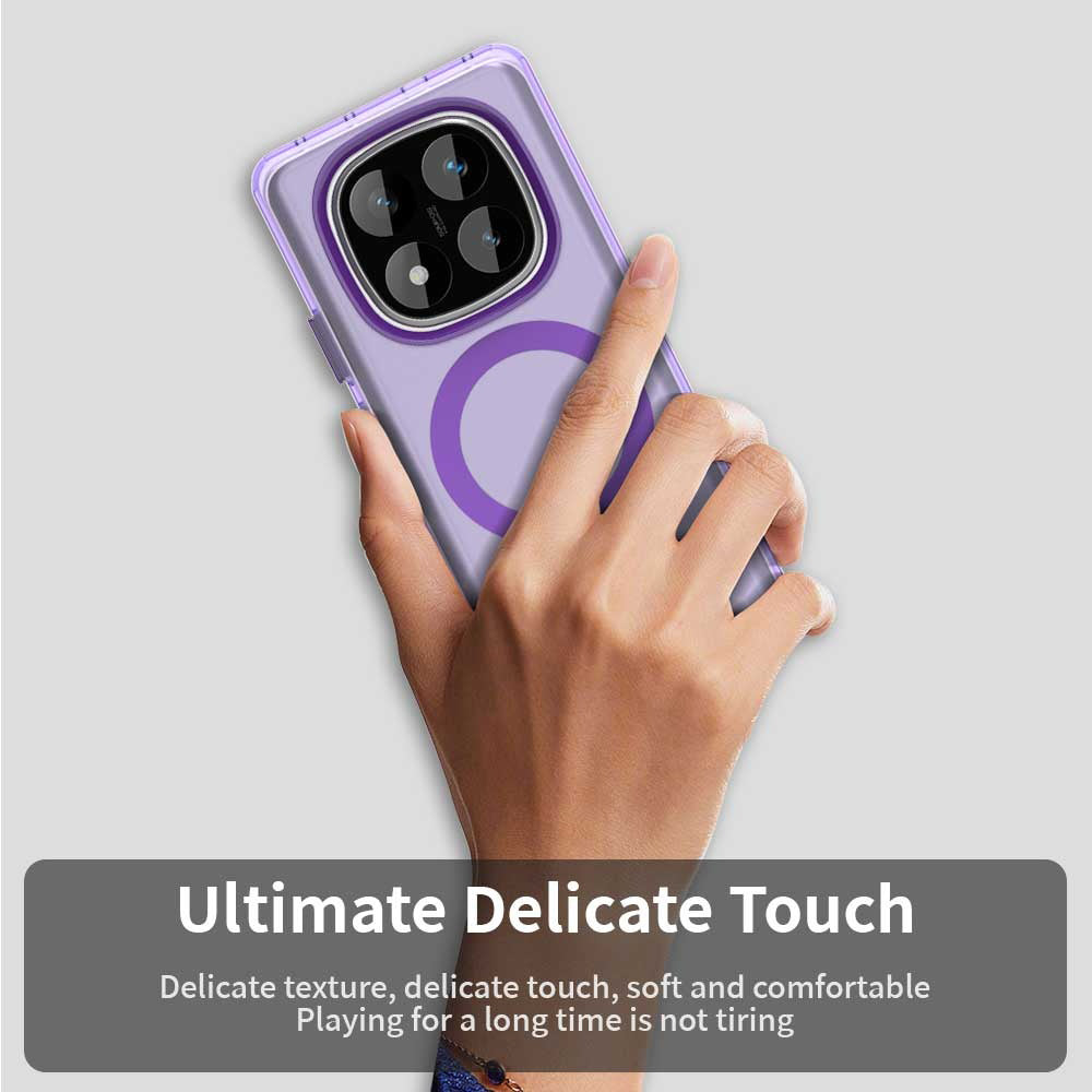 Coque MagSafe pour Xiaomi Redmi Note 14 Pro 4G, Techsuit, CandyCase, Violet