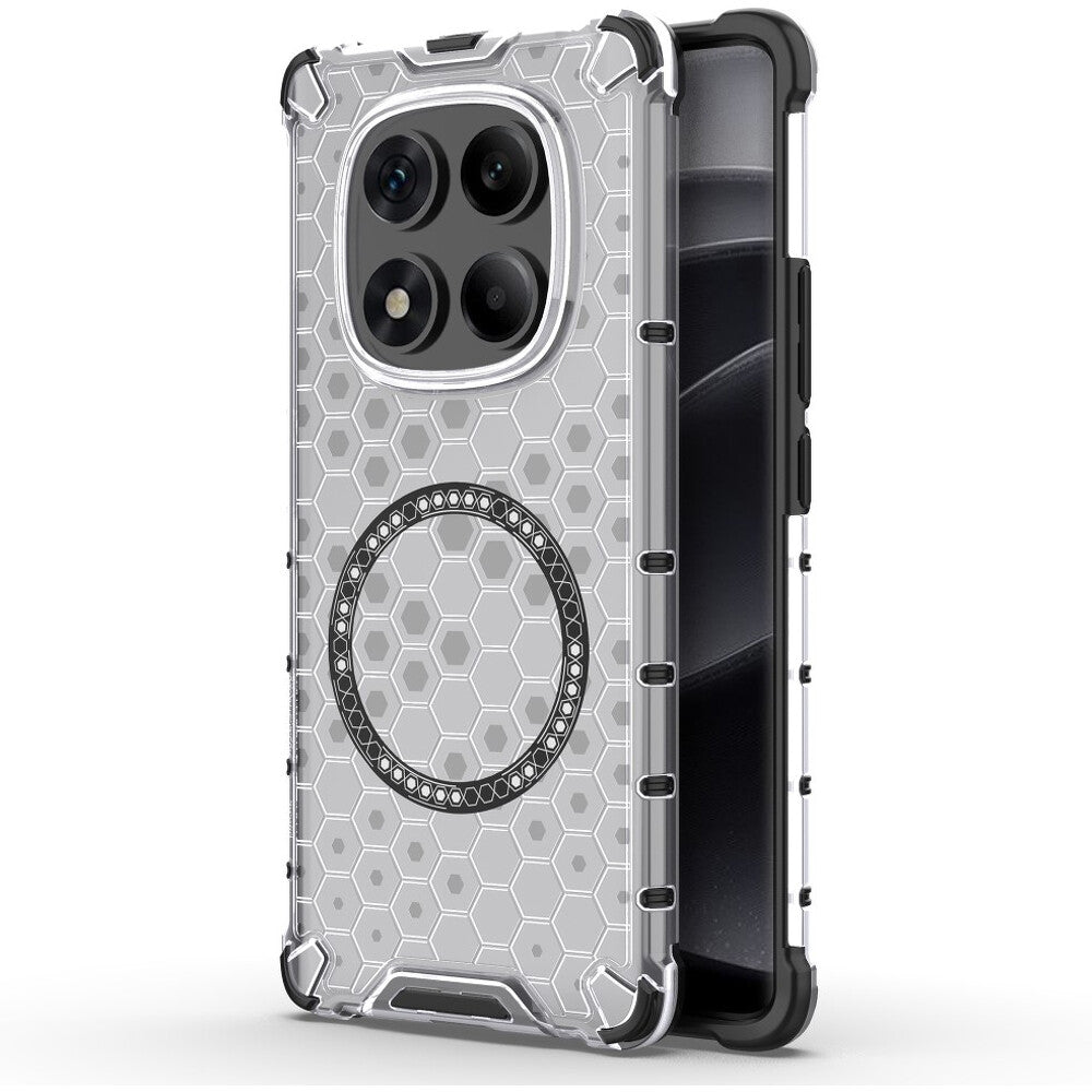 Coque MagSafe pour Xiaomi Redmi Note 14 Pro 4G, Techsuit, HoneyComb Shield, Blanche