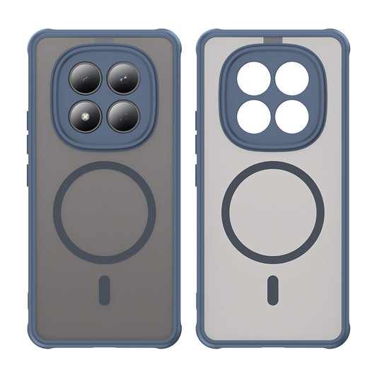 Étui MagSafe pour Xiaomi Redmi Note 15 Pro 4G, Techsuit, HaloFrost II, Bleu Marine