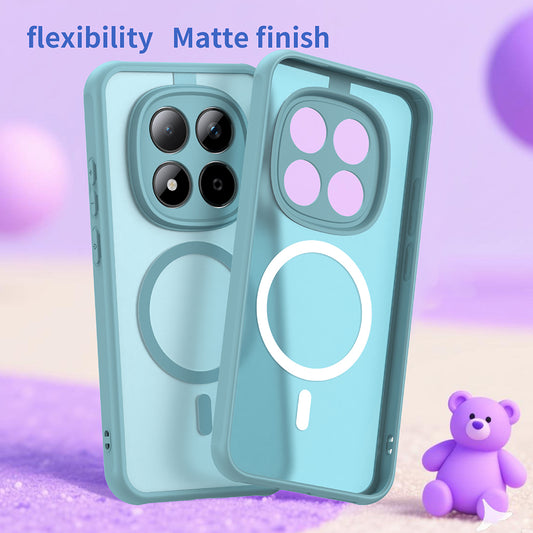 MagSafe Hülle für Xiaomi Redmi Note 15 Pro 5G, Techsuit, HaloFrost II, Hellgrün