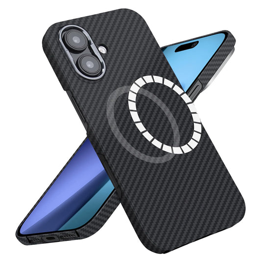 Coque MagSafe pour Apple iPhone 17, Techsuit, Fibre d'Aramid, Noire