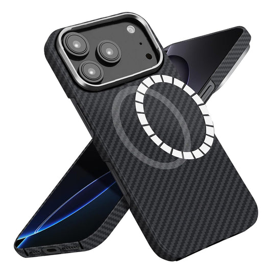 Coque MagSafe pour Apple iPhone 17 Pro, Techsuit Fibre d'Aramide, Noire