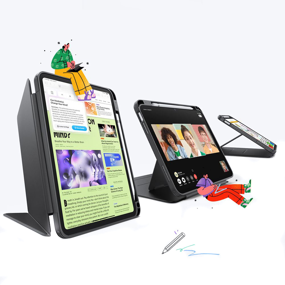 Étui pour Apple iPad (2025) / (2022), ESR, Flip Hybrid, Noir