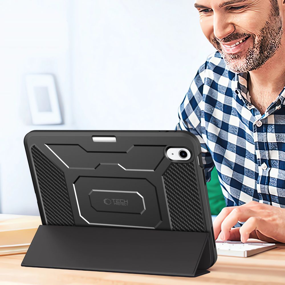 Étui pour Apple iPad (2025) / iPad (2022), Tech-Protect, Endurance, Noir