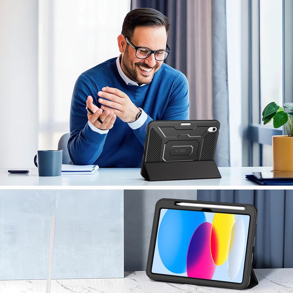 Étui pour Apple iPad (2025) / iPad (2022), Tech-Protect, Endurance, Noir