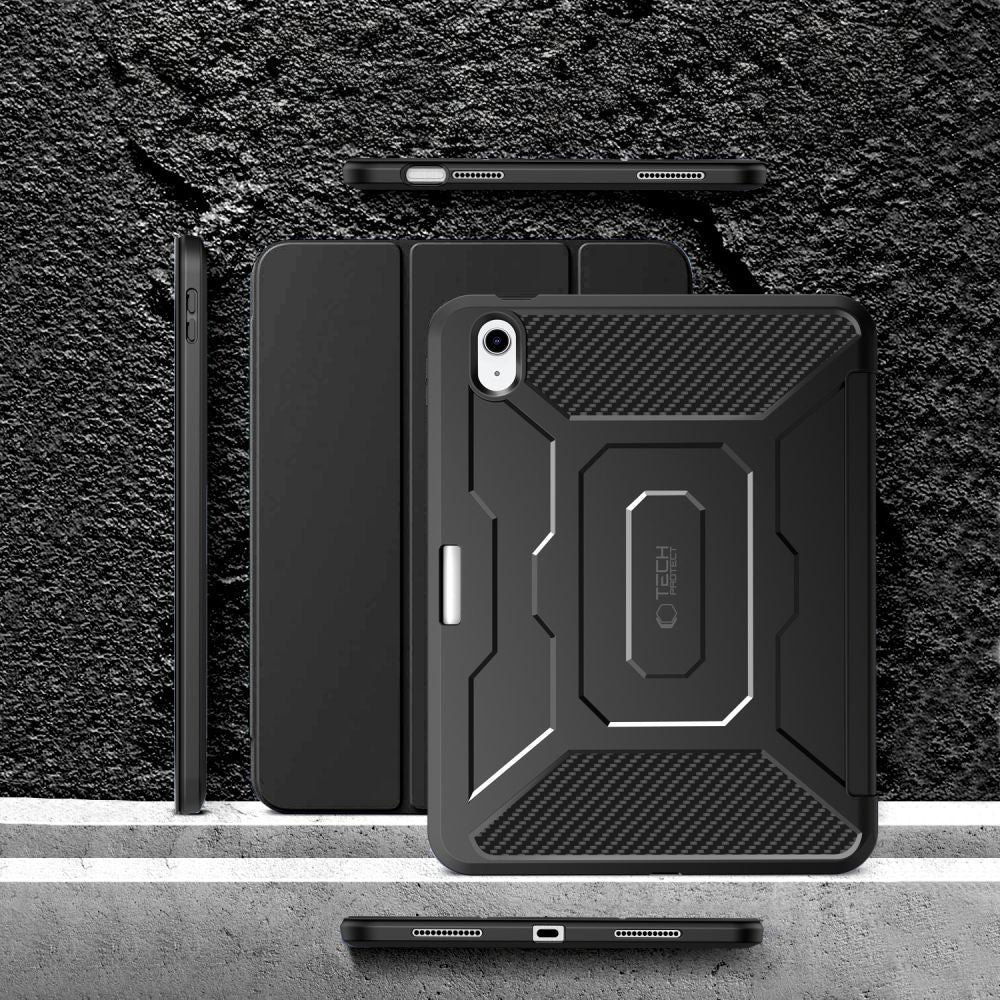 Étui pour Apple iPad (2025) / iPad (2022), Tech-Protect, Endurance, Noir