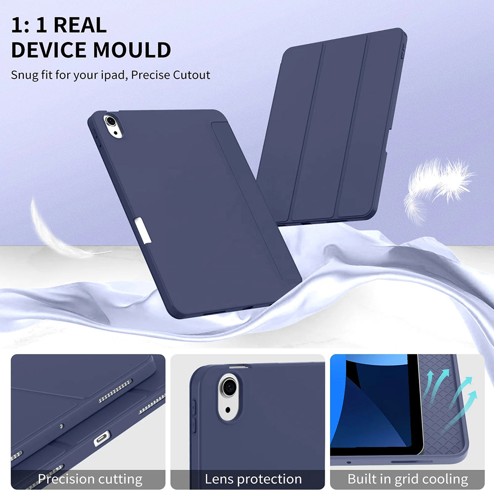 Housse pour Apple iPad Air 11 (2026) / iPad Air 11 (2025) / Air 11 (2024), Techsuit, Flex Trifold, Bleu marine