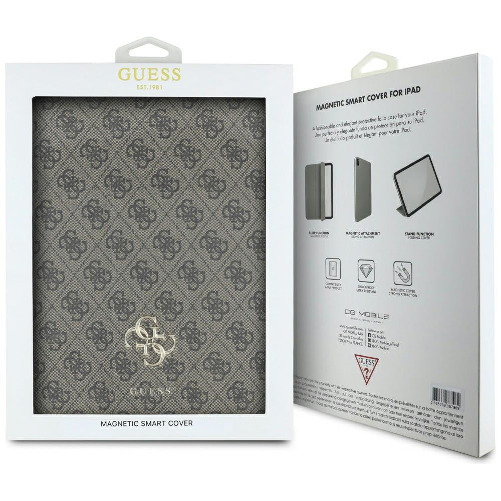 Hoes voor Apple iPad Air 13 (2026) / Air 13 (2025) / Air 13 (2024), Guess, 4G Groot Logo, Bruin