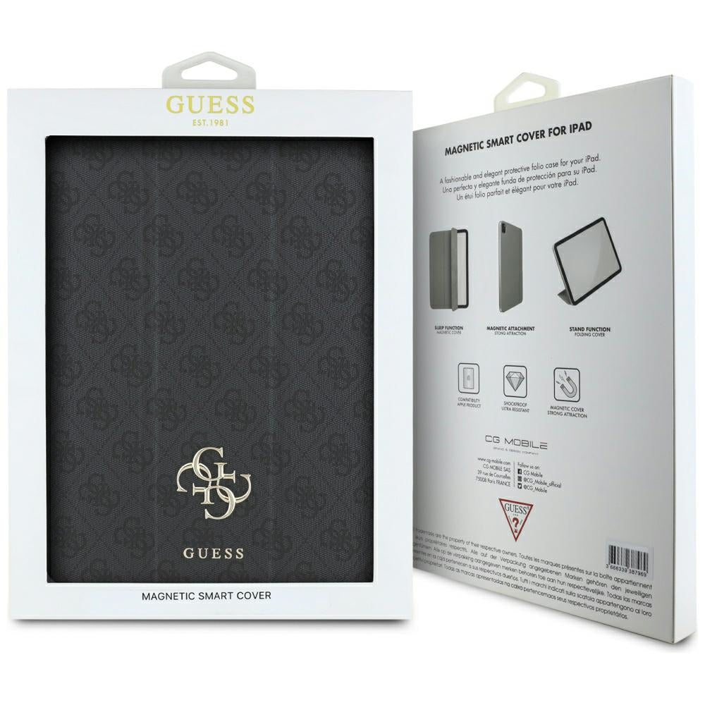 Hoes voor Apple iPad Air 13 (2026) / Air 13 (2025) / Air 13 (2024), Guess, 4G Groot Logo, Zwart