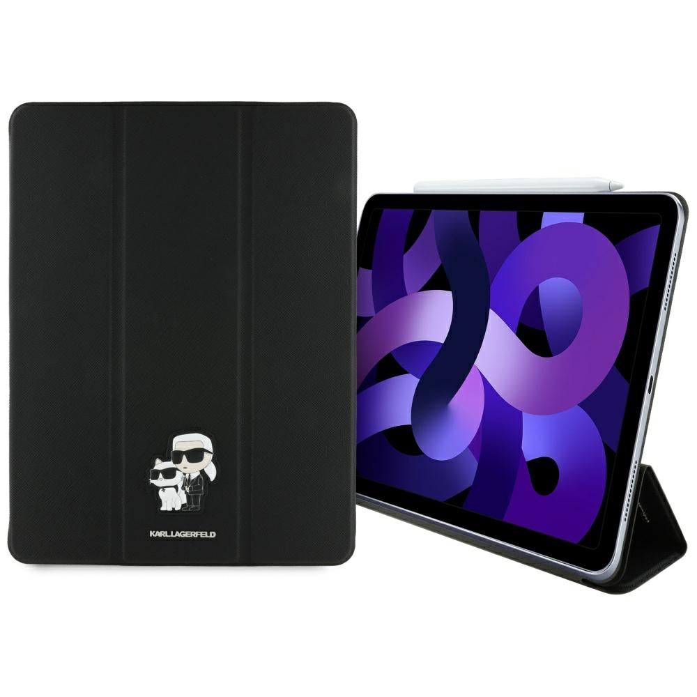 Case for Apple iPad Air 13 (2026) / Air 13 (2025) / Air 13 (2024), Karl Lagerfeld, Saffiano Karl & Choupette, Black