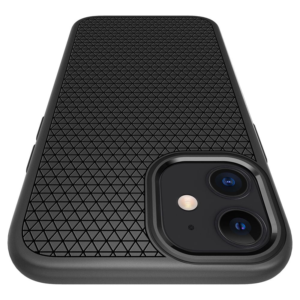 Hoes voor Apple iPhone 12 / 12 Pro, Spigen, Liquid Air, Zwart ACS01701