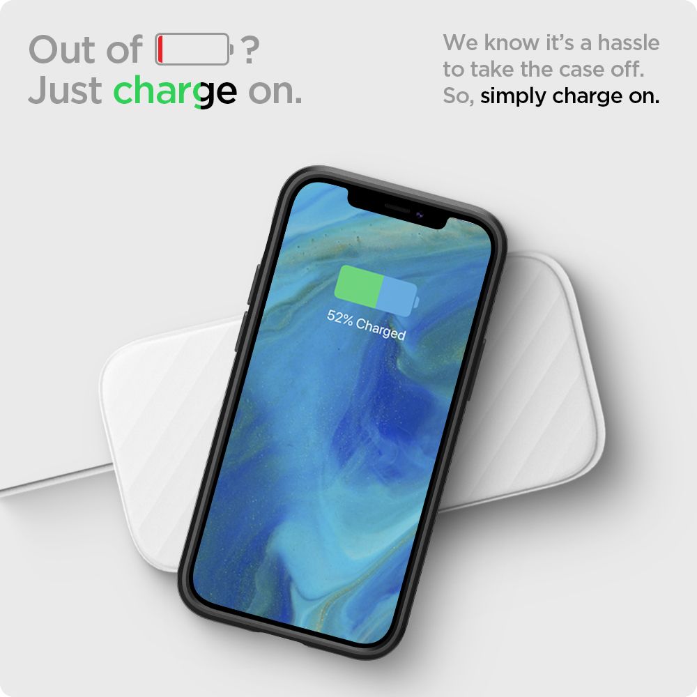 Hoes voor Apple iPhone 12 / 12 Pro, Spigen, Liquid Air, Zwart ACS01701