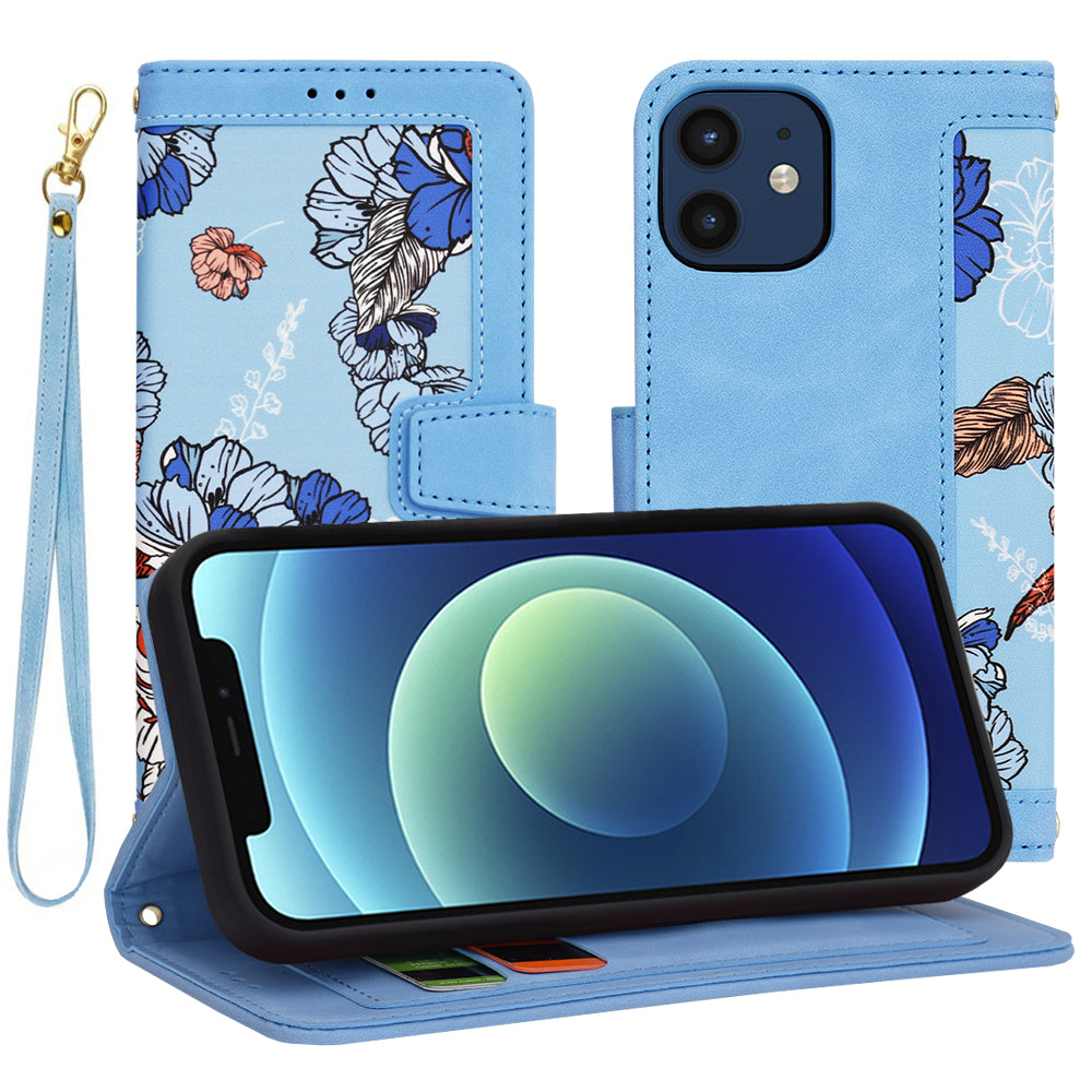 Coque pour Apple iPhone 12 / 12 Pro, Techsuit, FlipCraft, Bleu