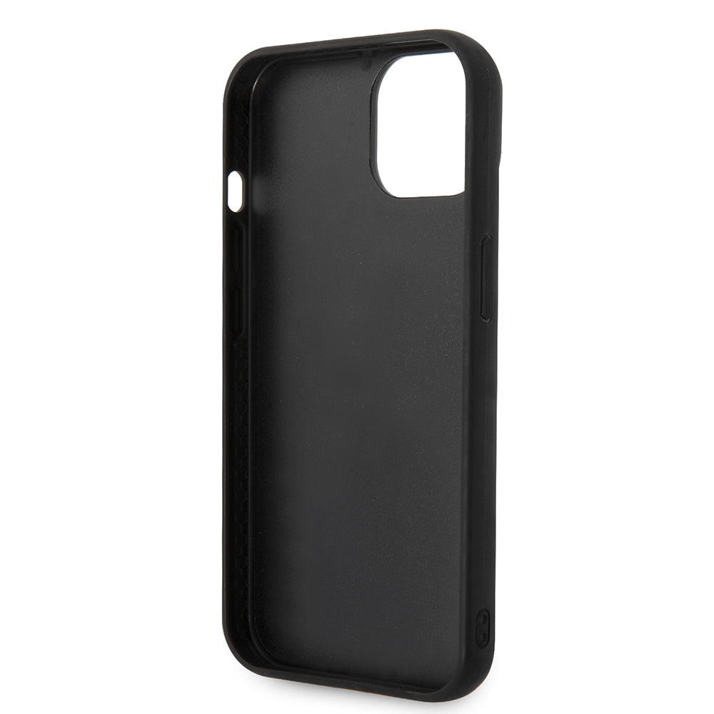 Étui pour Apple iPhone 14 Plus, Karl Lagerfeld, Monogramme 3D, Noir