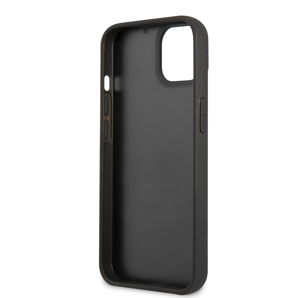Étui pour Apple iPhone 14 Plus, Karl Lagerfeld, Tête de Karl en Caoutchouc 3D, Noir