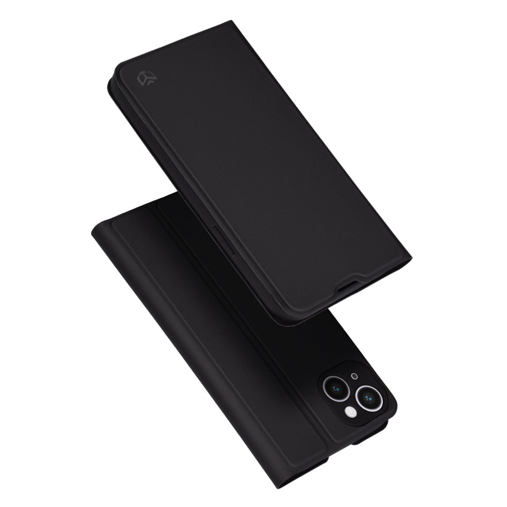 Coque pour Apple iPhone 14 Plus, Techsuit, Magskin Book, Noire