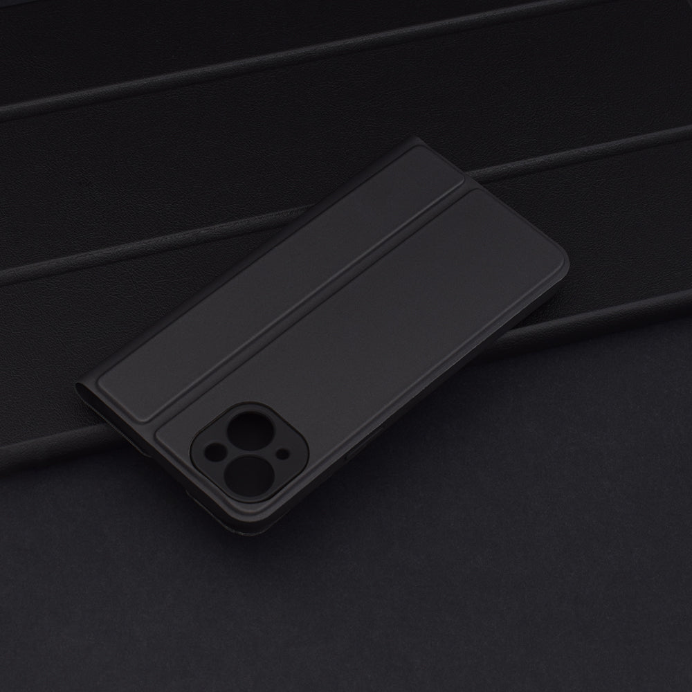 Coque pour Apple iPhone 14 Plus, Techsuit, Magskin Book, Noire