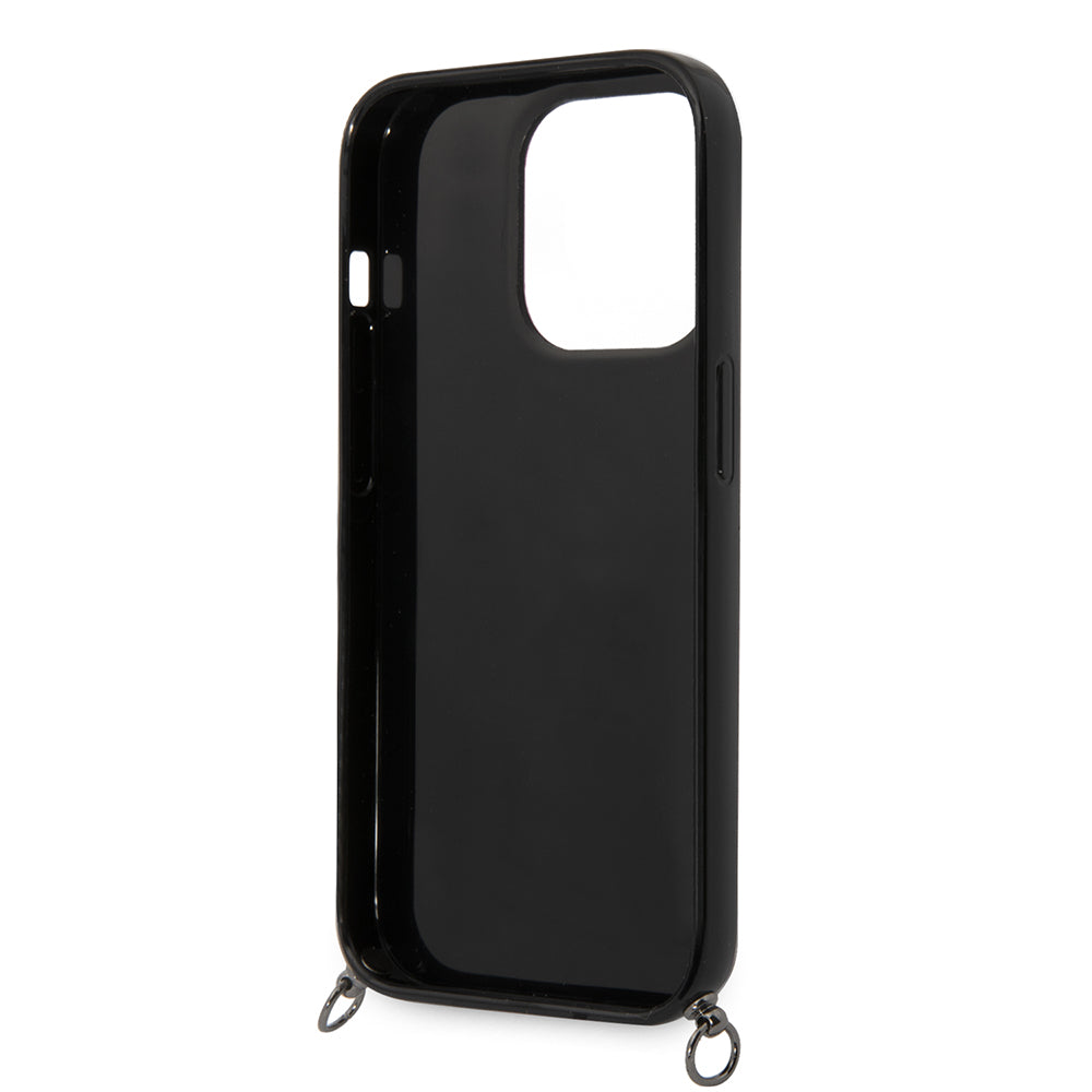 Hoes voor Apple iPhone 14 Pro, Karl Lagerfeld, Color Stripes with Strap, Roze