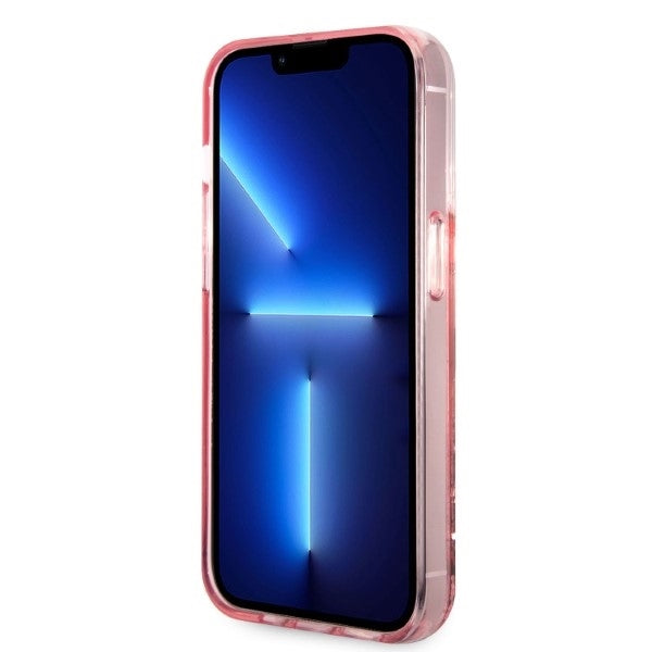 Étui pour Apple iPhone 14 Pro, Karl Lagerfeld, Glitter Choupette's Head, Rose