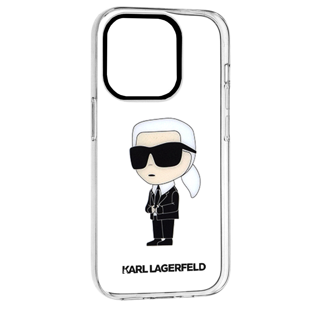 Étui pour Apple iPhone 14 Pro, Karl Lagerfeld, IML Ikonik NFT, Transparent