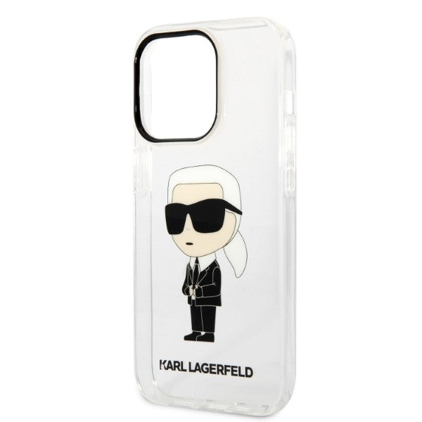 Étui pour Apple iPhone 14 Pro, Karl Lagerfeld, IML Ikonik NFT, Transparent