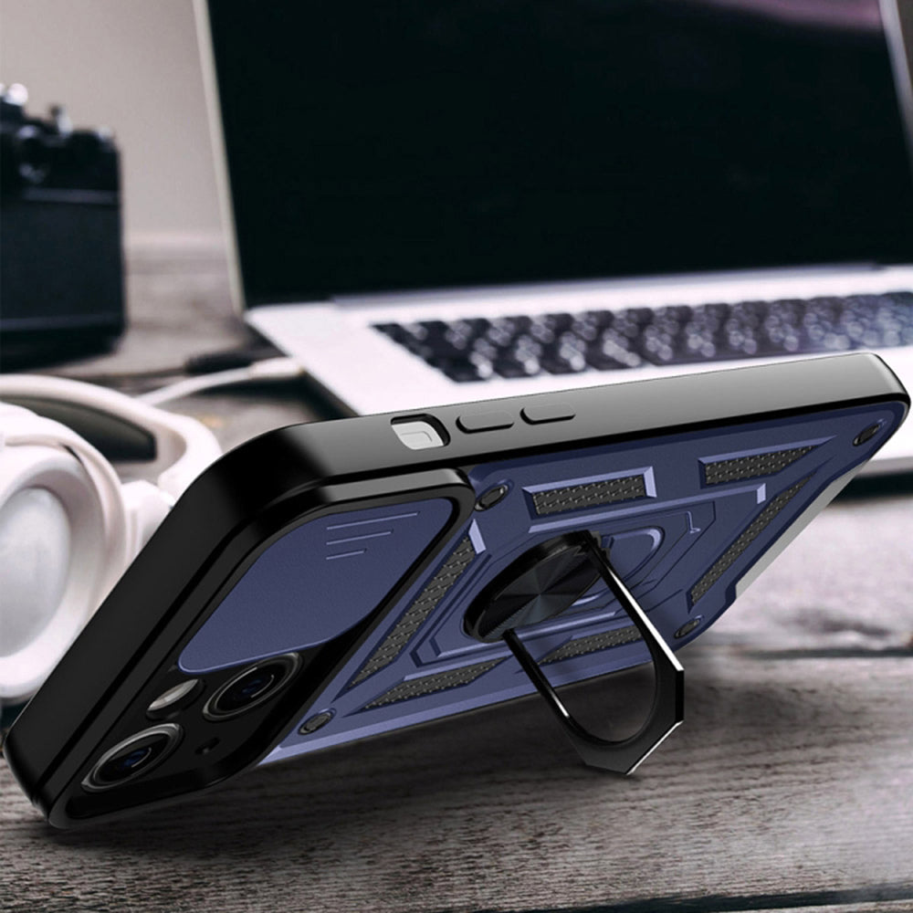 Hülle für Apple iPhone 14, Techsuit, CamShield, Blau