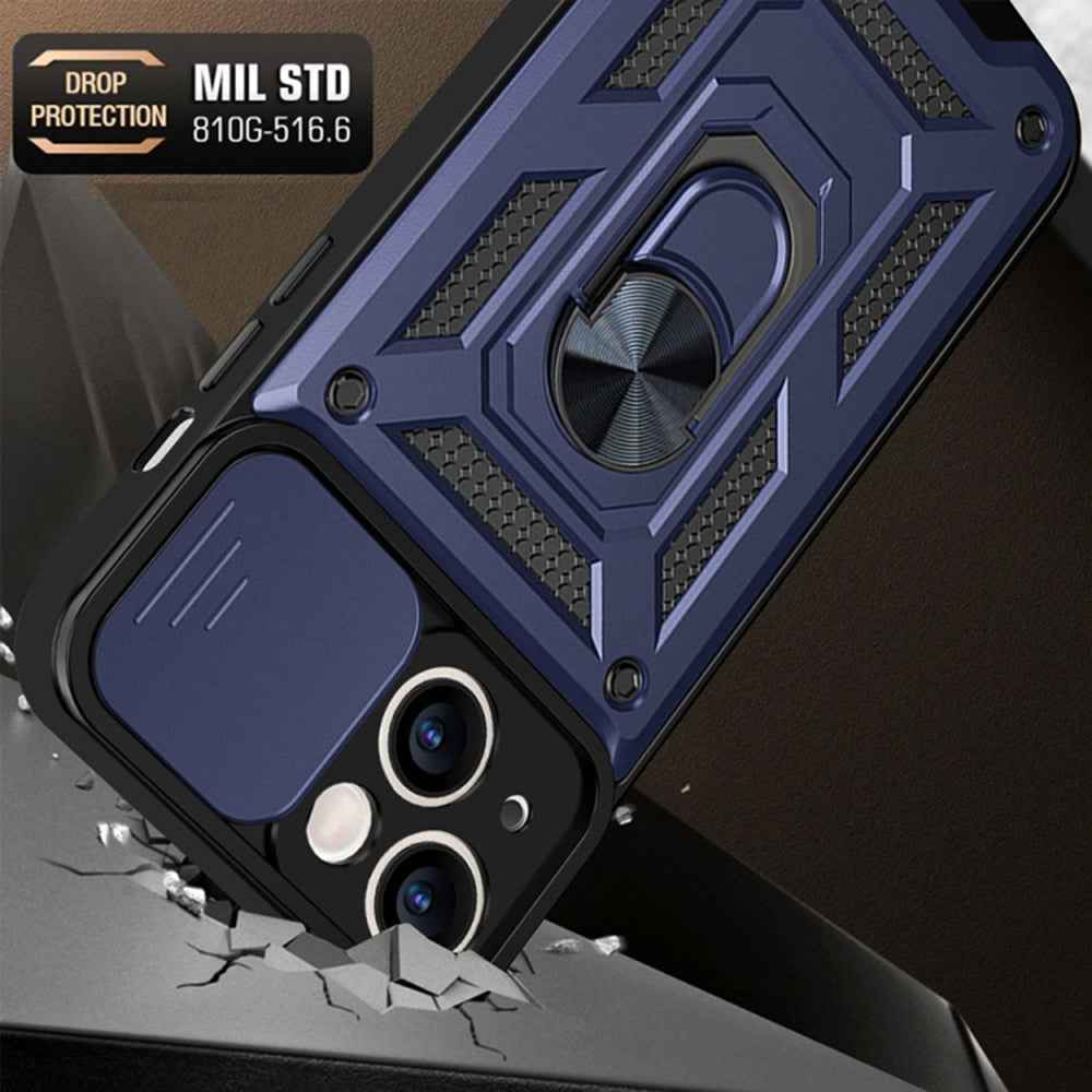 Hülle für Apple iPhone 14, Techsuit, CamShield, Blau